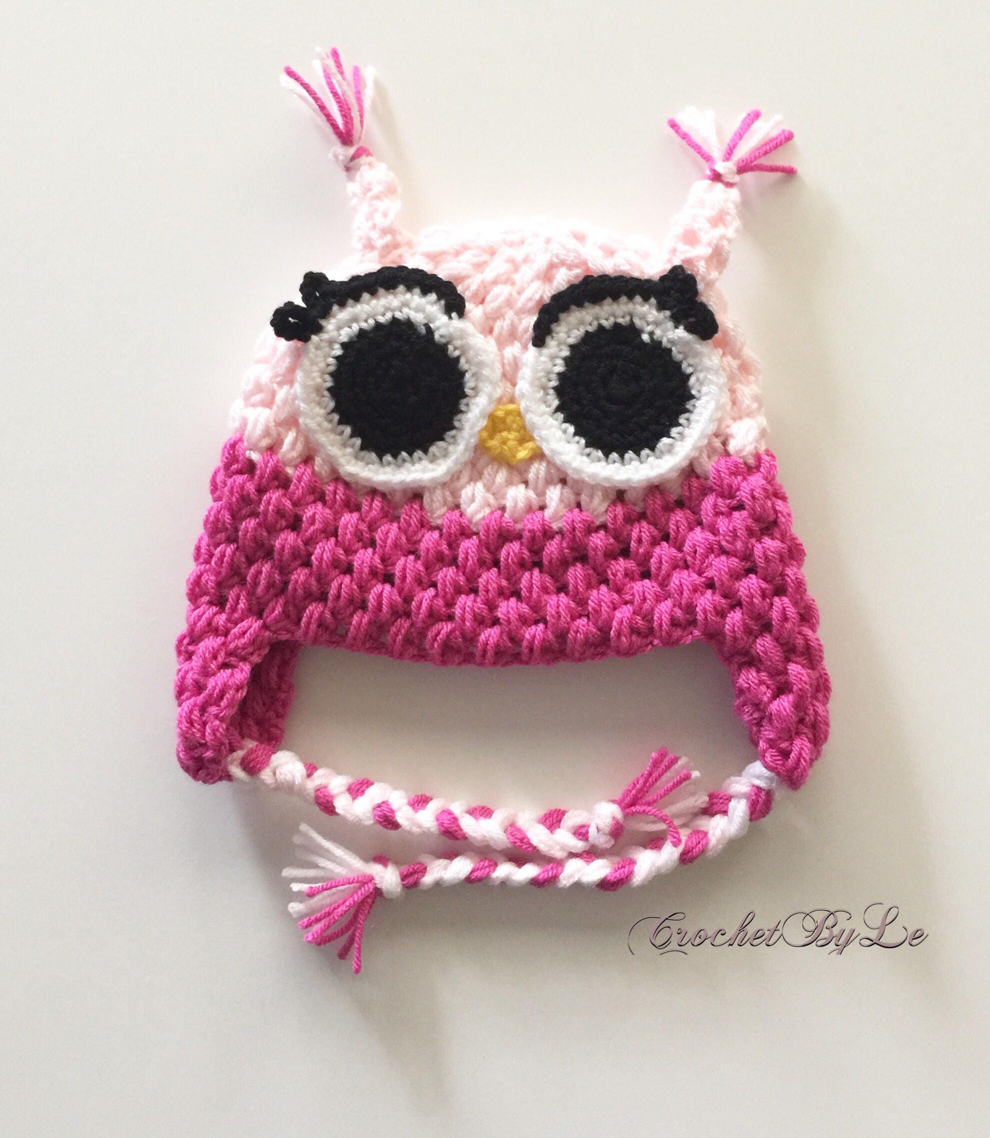 Corchet Owl Beanie Hat Available ( Newborn - Adult)