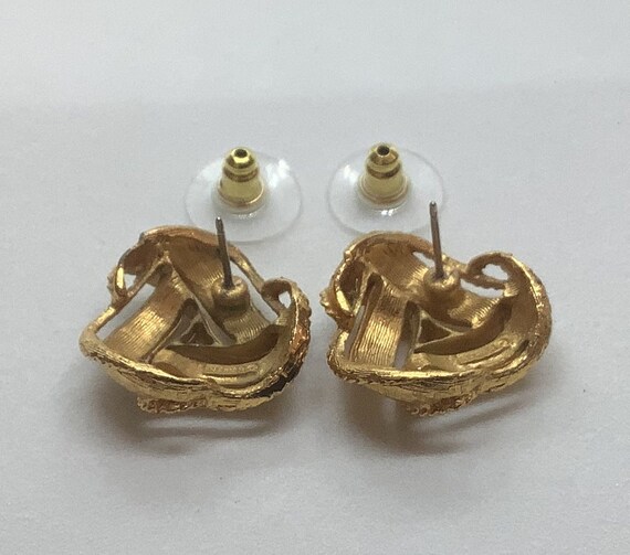 Napier vintage pierced earrings - image 3
