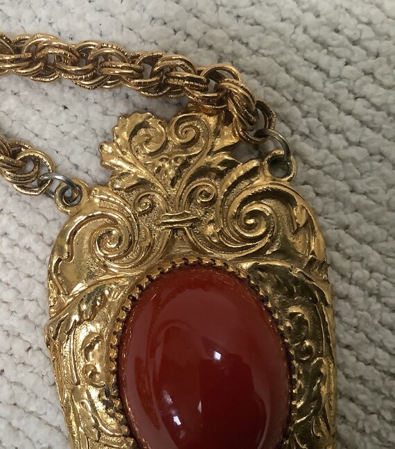 Beautiful Pauline Rader signed Etruscan necklace - image 8