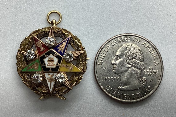 Eastern star pin or pendant 1924 - image 8