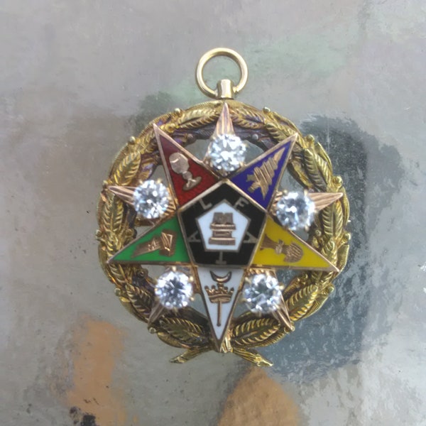 Eastern star pin or pendant 1924