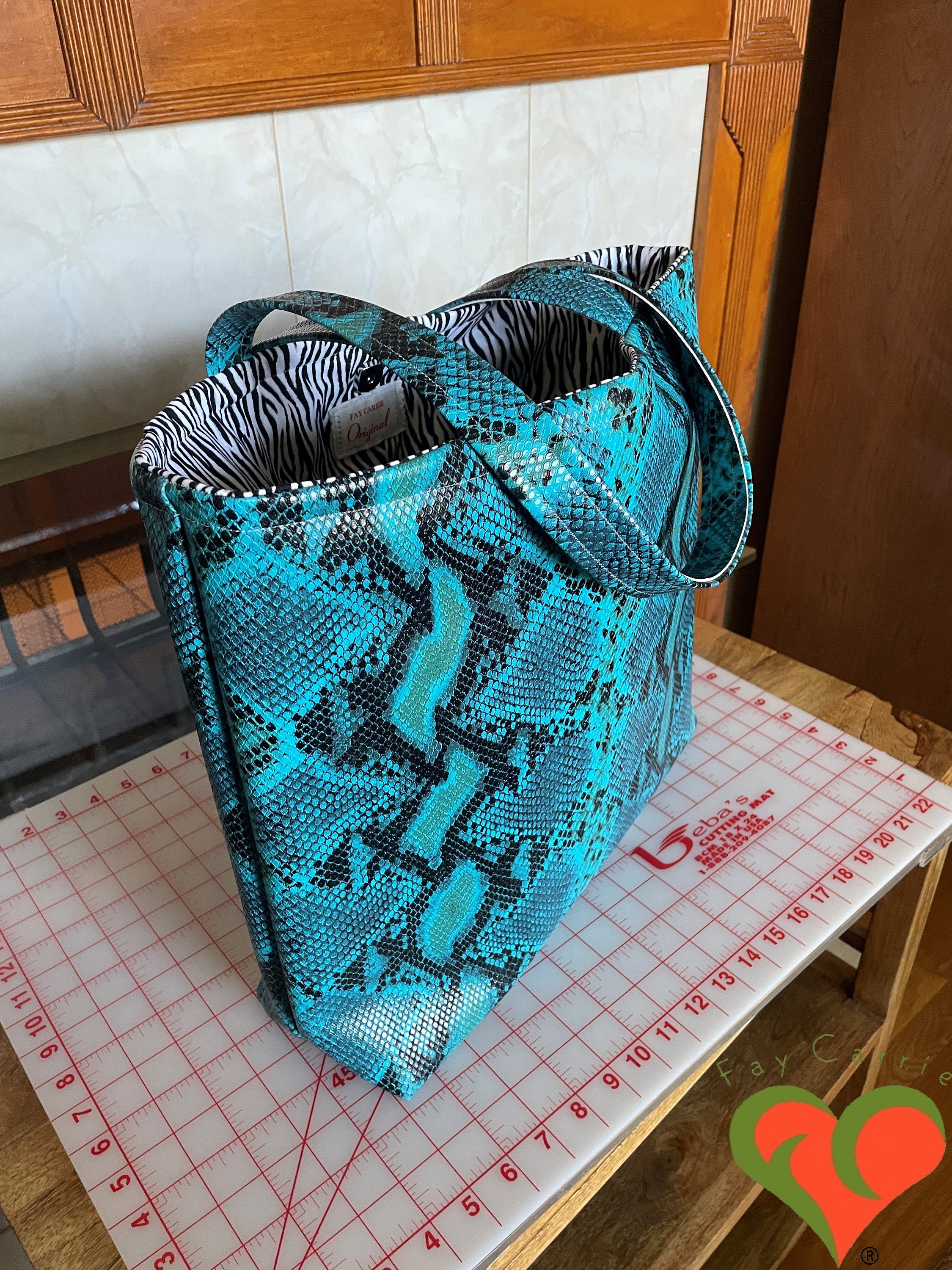 Python Positive Closure Tool Bag Gorgeous Designer Burmese Python Snake Faux Leather Bag. Magnetic Snap ...