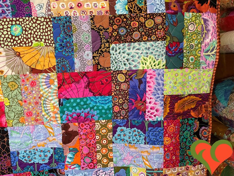 Glorious Color Kaffe Fassett Quilt. Twin/full Bed Sized Etsy