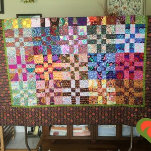 Kaffe Fassett Queen Sized Bed Quilt. Measures 78 X 88. One of A Kind ...