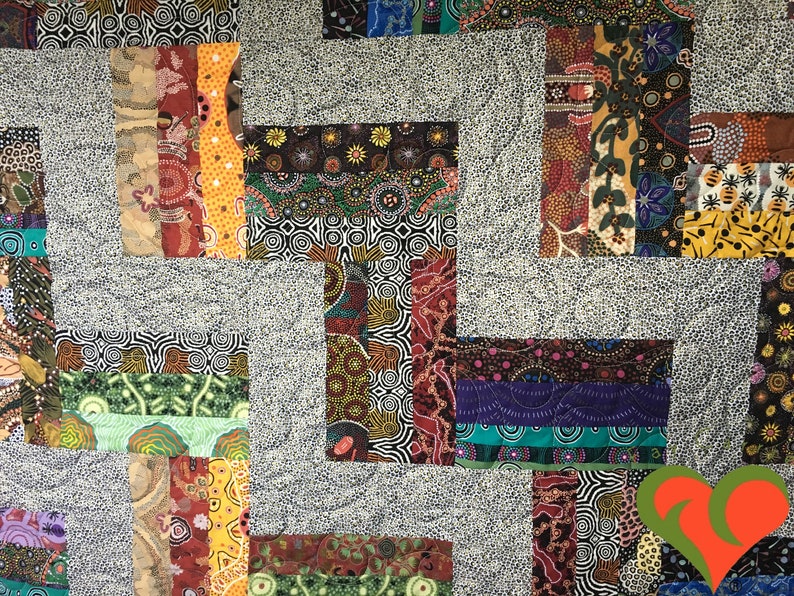 Aboriginal Fabrics Polka QuiltThrow Etsy