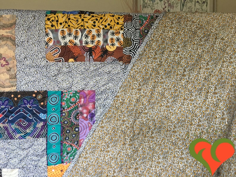 Aboriginal Fabrics Polka QuiltThrow Etsy