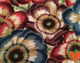 Kaffe Fassett Collective Philip Jacobs Waltzing Matilda Natural Fabric PJ22 Half Yard. Rare. OOP. VHTF. Retired.