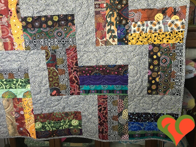 Aboriginal Fabrics Polka QuiltThrow Etsy