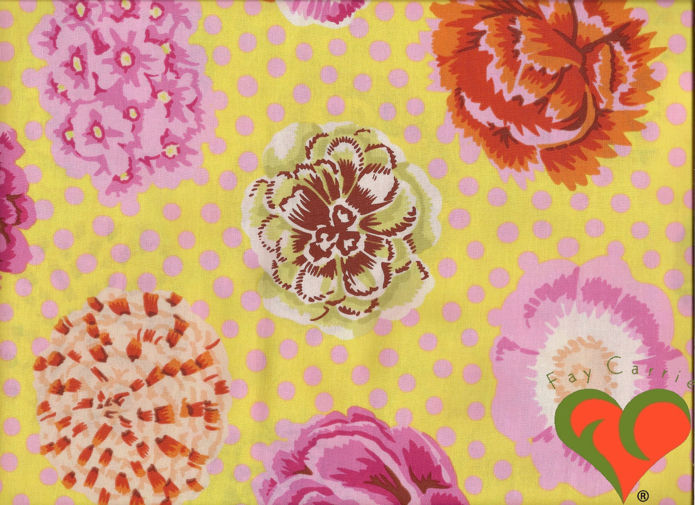 Kaffe Fassett Big Blooms Yellow Fabric GP91. Fat Quarter. OOP. - Etsy