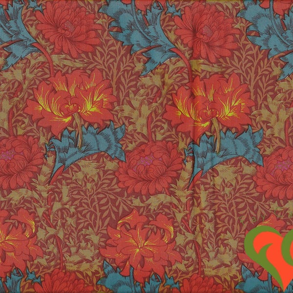 Kaffe Fassett Winding Floral Rust Fabric GP85. Fat Quarter. Retired. Rare. HTF. OOP. Rowan. Westminster Fibers.