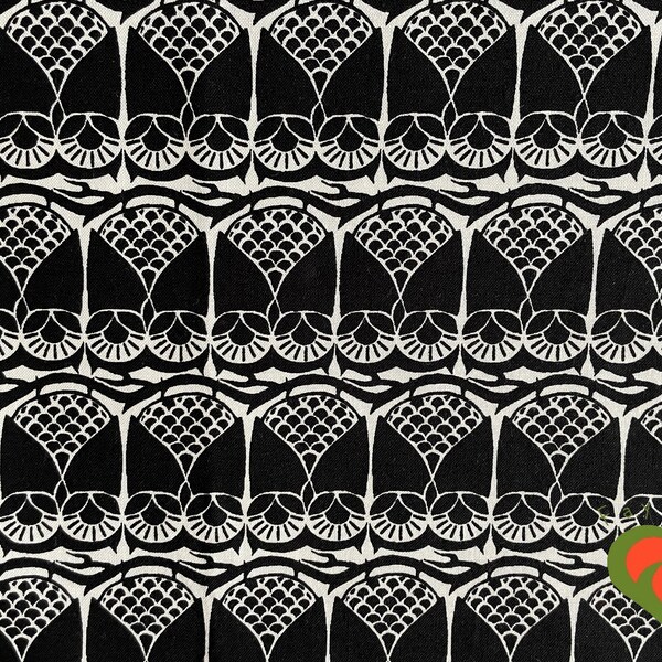 Black & White Designer Fabric. Fat Quarter. OOP. HTF.