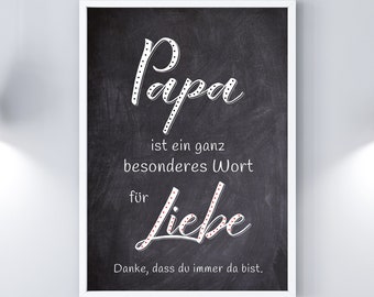 Kunstdruck PAPA ist LIEBE