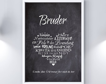 Art print BRUDER blackboard optics