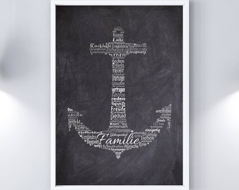 Art Print ANKER FAMILY Blackboard Optics