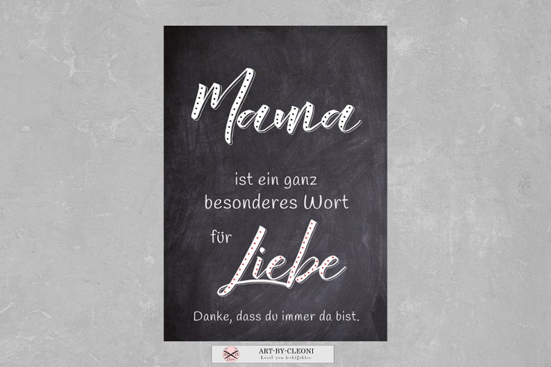 Kunstdruck MAMA ist LIEBE Bild 2