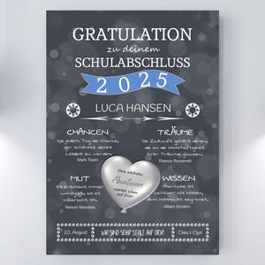 Kunstdruck GRATULATION Bubbles, Schulabschluss, Abitur, Bachelor, Master, Abschlussprüfung, Gesellenprüfung, Schwester Realschulabschluss