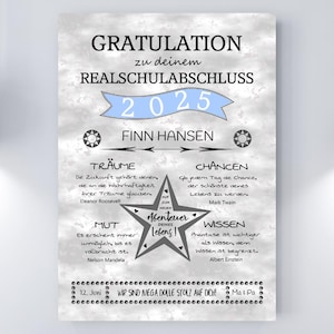 Kunstdruck GRATULATION HEAVEN, Schulabschluss, Abitur, Bachelor, Master, Abschlussprüfung, Realschulabschluss, Geselle, Handwerker
