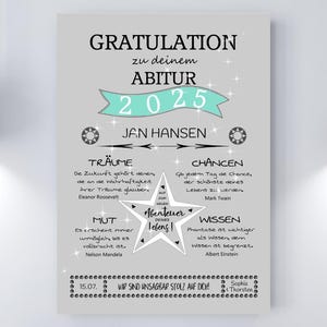 Kunstdruck GRATULATION STARS Schulabschluss, Abitur, Bachelor, Master, Abschlussprüfung, Gesellenprüfung, Schwester, KPH, Realschulabschluss