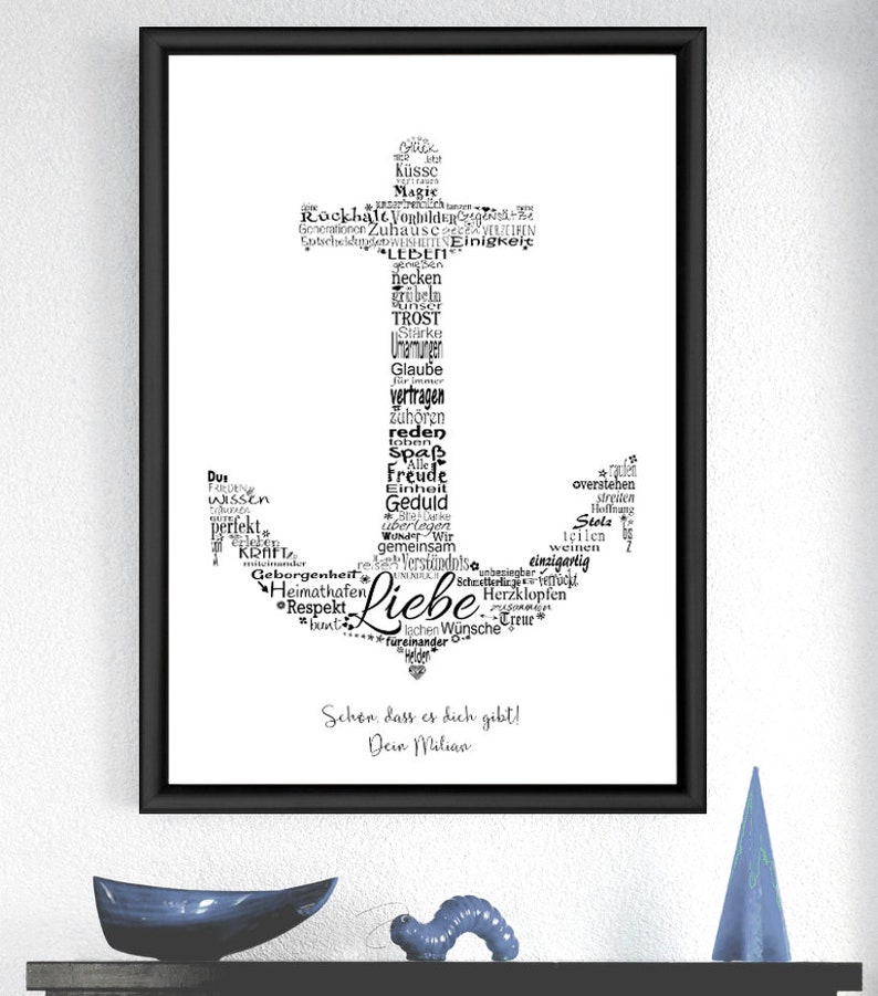 Kunstdruck ANKER LIEBE Etsy.de