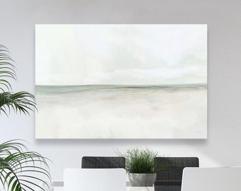 Nature Wall Art-Calm,Horizontal,Vertical,Canvas,Abstract Painting-Original,Green,Gray Minimal,Print-Large,Modern,Framed,Zen,Landscape,Decor