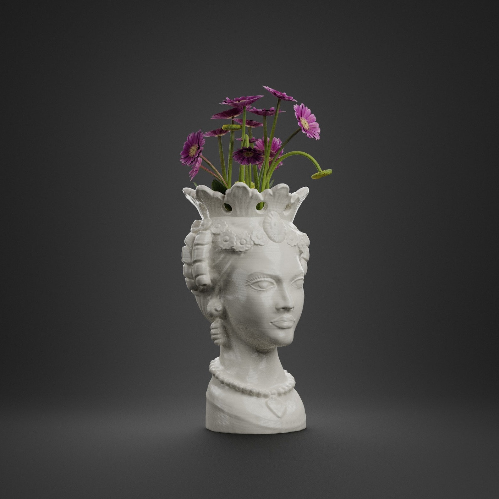 Moor's Head Vase Planter Sicilian Head Sicilian Etsy