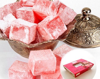 Rose Turkish Delight ( Lokum ) (1000 grams: 2.2 lb)
