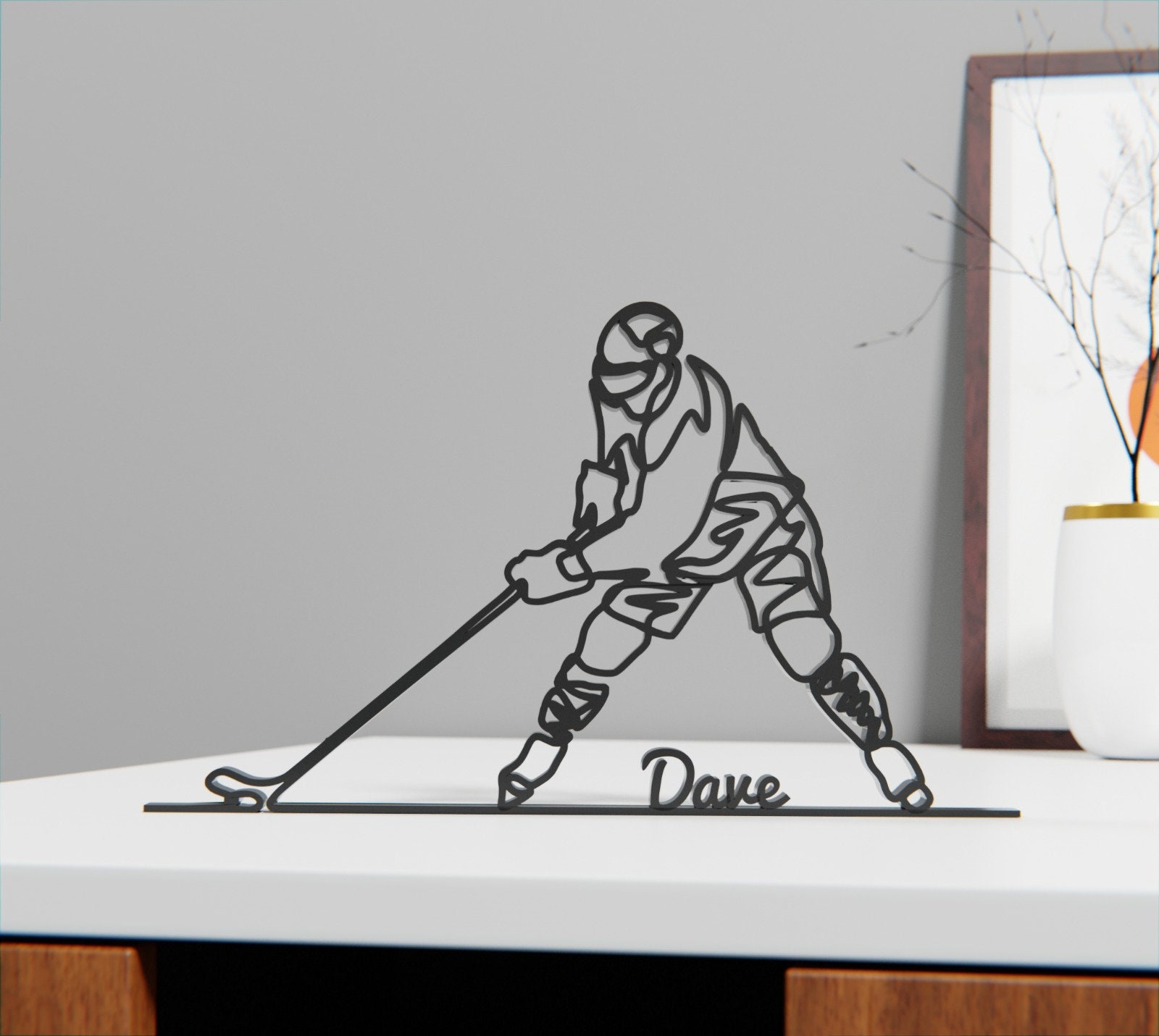 Hockey Girl Fabric, Wallpaper and Home Decor