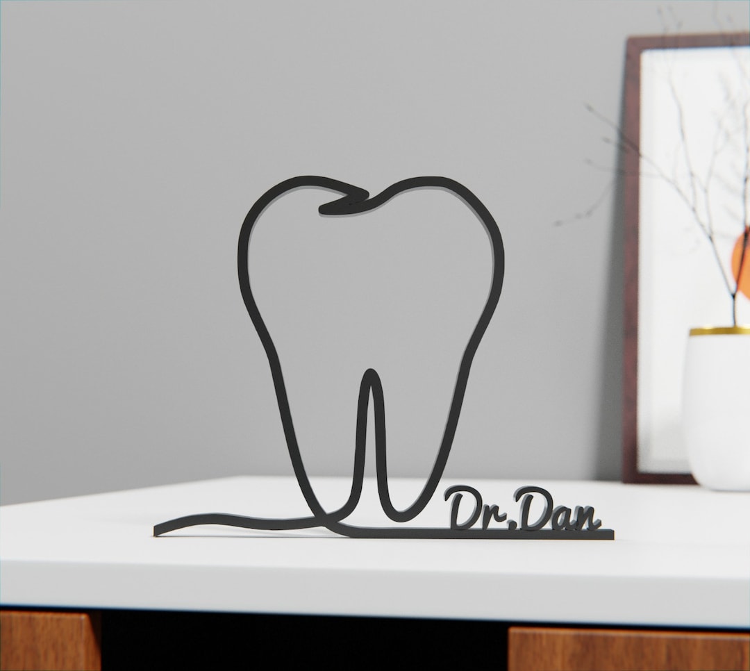 Dentist, Minimalist Art Sculpture, Dentist Customized Gift Idea, 3D