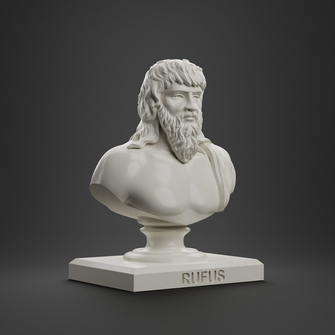 Gaius Musonius Rufus Statue / Stoic Bust // 5.9 inches & 8.3 Etsy