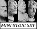 Mini Stoic Set /  Marcus Aurelius, Seneca, Epictetus, and Zeno Statues / 4 inches: 10 cm / 3D Printed Statues 