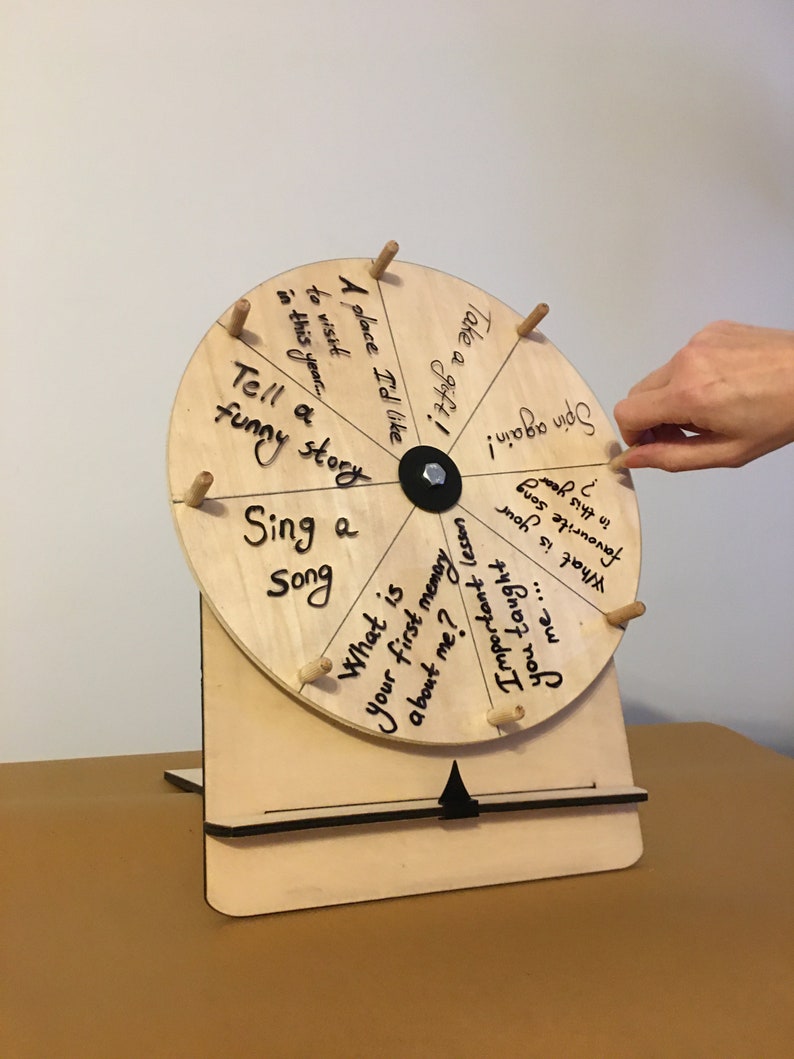 Spin the Wheel Game With Questions or Tasks Personalized Etsy