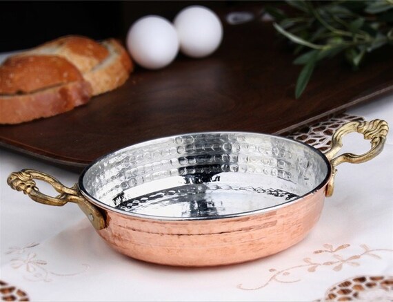 Poêles en cuivre traditionnelles / Poêle en cuivre martelé traditionnel  turc, cadeau pour MOM / Poêle en cuivre fait à la main pour une excellente  friture dœufs -  France