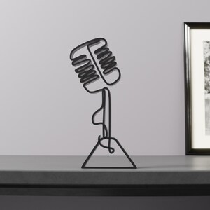 Microphone Minimalist Art Sculpture Customized Diy Gift - Etsy