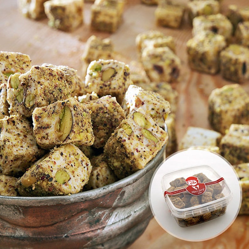 Double Roasted Pistachio Turkish Delight 500 Grams Etsy