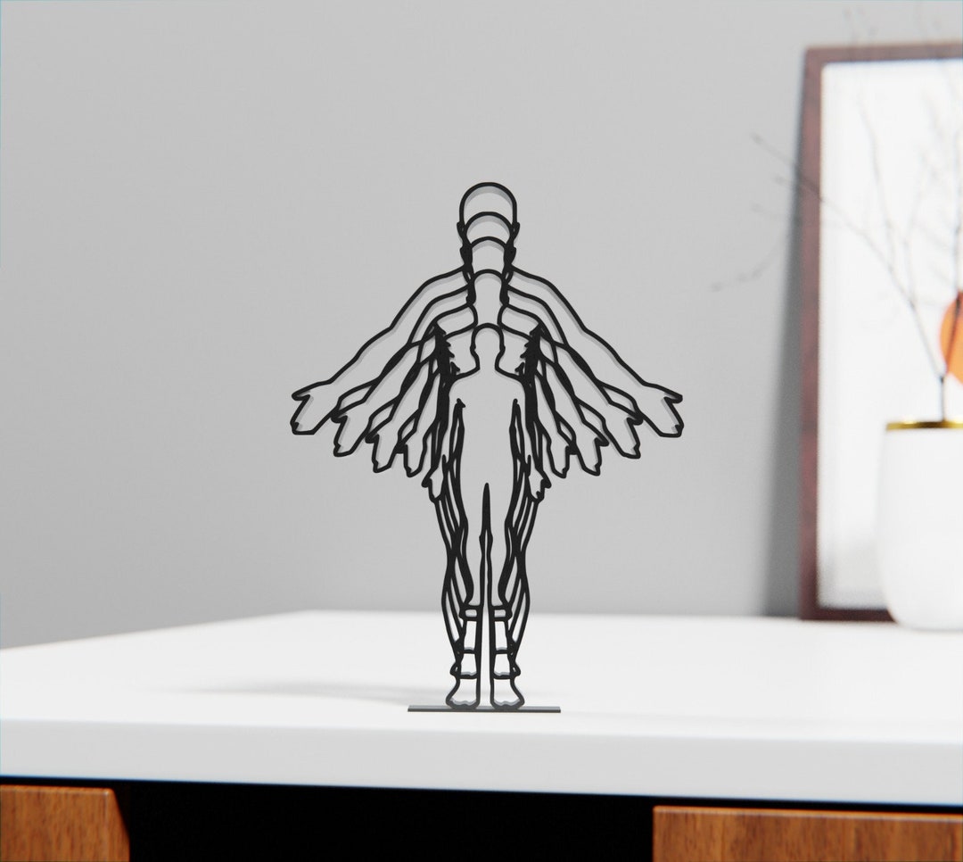 Spiritual, Minimalist Art Sculpture, Human Spirit Gift Idea, 3D Printed ...