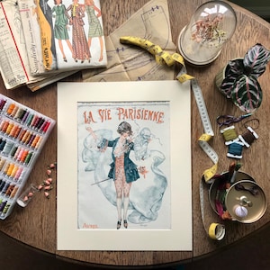 Vintage Fashion/Pin-up print Cover of ‘La Vie Parisienne’ April 1918