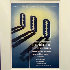 Vintage Advert from Punch Magazine 1937 - Gillette Razor Blades