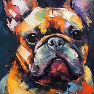 French Bulldog Dog Print, Dog Decor Wall Art, Large Printable Poster, Digital Download, Modern Minimalist Decor, Dog Poster