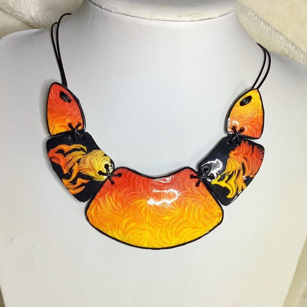 Collier Plastron Sunrise