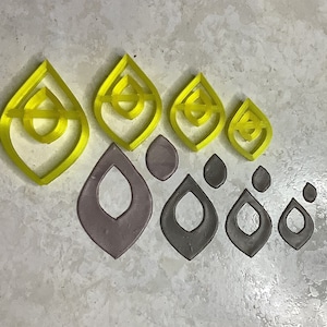 Cookie cutters Open drops for polymer clay jewelry making