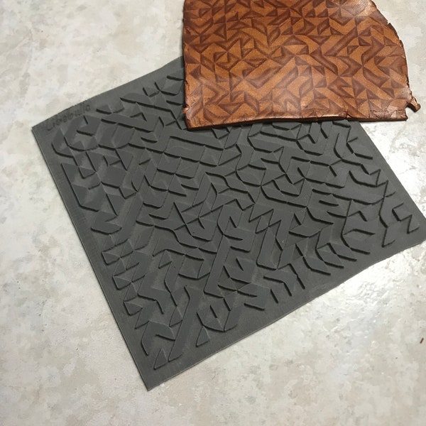 Plaque de texture Géométrie 1 pour pâte polymère fabrication de bijoux fleurmica shift, Sutton slice, Mokume gane