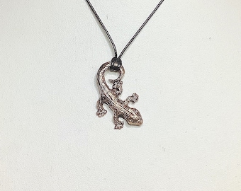 Collar de gecko de bronce