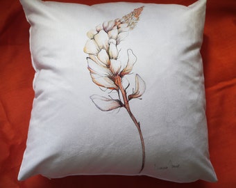 Handmade Cushion with Abstract Colorful Flower Art - 43cm x 43cm