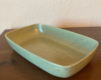 Haeger sage green rectangle bowl 3514 MCM vintage