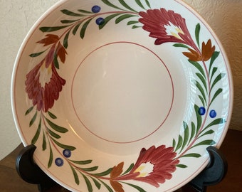Ideal Ironstone serving bowl, pasta, salad. Hand painted vintage