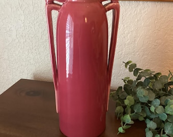 Antique Japanese Awaji Art Nouveau studio pottery flower vase, ca 1900s