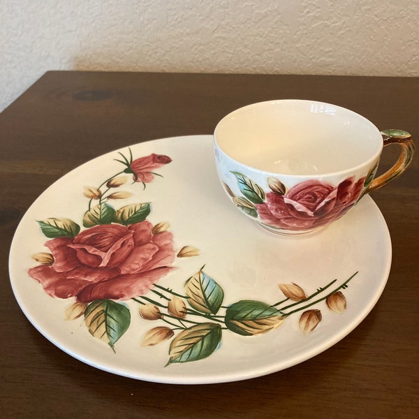 Lefton Americana Rose snack set 1950’s 20 sets available