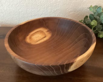 Hand turned mulberry wood bowl, signed D Branch, 2003, vintage, excellent condition