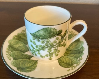 Halcyon Days Al fresco demitasse cup and saucer Harrods vintage