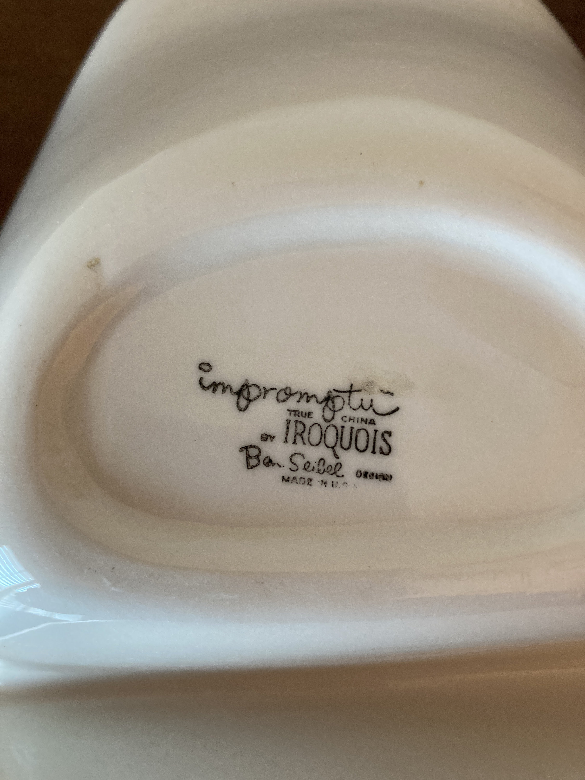 Grand Plat de Service Stripey Bleu et Blanc avec Couvercle par Laurie